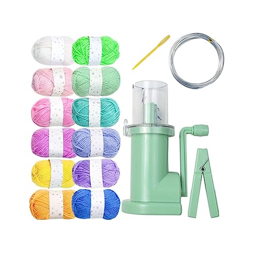 Handstrickmaschine, Weber, mehrfarbiges Garn, Strickwerkzeug-Set mit Aluminiumdraht für Heimwerker, Basteln, Nähen, Häkeln, 12 Farben Handstrickmaschine, Weber, mehrfarbiges Garn, Strickwerkzeug-Set mit Aluminiumdraht für Heimwerker, Basteln, Nähen, Häkeln, 12 Farben von pistro