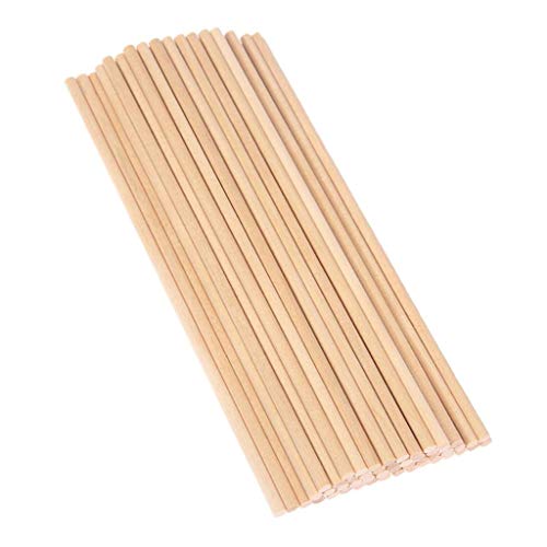 Holzdübelstangen zum Basteln, runde Holzdübel 5 mm, in verschiedenen Größen 10 cm, 15 cm, 20 cm, unlackierte Bastelstäbe für Holzbearbeitung und DIY-Projekte, 20 x 0,05 cm, 50 Stück Holzdübelstangen zum Basteln, runde Holzdübel 5 mm, in verschiedenen Größen 10 cm, 15 cm, 20 cm, unlackierte Bastelstäbe für Holzbearbeitung und DIY-Projekte, 20 x 0,05 cm, 50 Stück von pistro