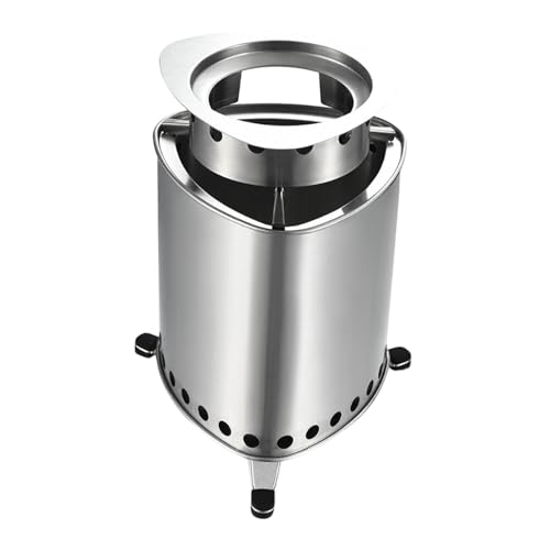 Holzofen für den Außenbereich, Mehrzweck-Kaminholzkocher mit abnehmbaren Beinen, dreieckiger Boden für Camping, Picknick, Hinterhof, 23 x 23 x 30 cm Holzofen für den Außenbereich, Mehrzweck-Kaminholzkocher mit abnehmbaren Beinen, dreieckiger Boden für Camping, Picknick, Hinterhof, 23 x 23 x 30 cm von pistro