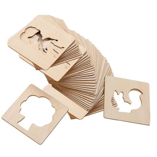 Kinder-Zeichenschablonen-Set, 10 Stück, Montessori-Kreide-Schablonen aus Holz, für Klassenzimmer, Malerei, Zeichnen, Spray, Kunst, Handwerk, DIY, 50 Stück Kinder-Zeichenschablonen-Set, 10 Stück, Montessori-Kreide-Schablonen aus Holz, für Klassenzimmer, Malerei, Zeichnen, Spray, Kunst, Handwerk, DIY, 50 Stück von pistro