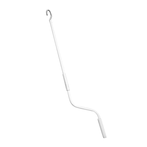 Markisenkurbel, Handkurbel, 1,2 m, Metall, Markisenabzieher für Terrasse, Balkon, Wohnmobil, Vordach, 1,0 m, Weiß von pistro