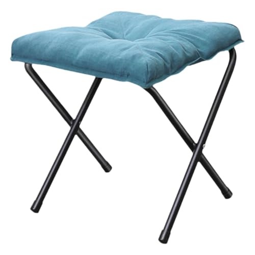 Tragbare Fußstütze, Campingstuhl, faltbarer Hocker für Outdoor, Angeln, Wandern, Picknick, Grillen, Reisen, 40 x 40 x 37 cm, Blau Tragbare Fußstütze, Campingstuhl, faltbarer Hocker für Outdoor, Angeln, Wandern, Picknick, Grillen, Reisen, 40 x 40 x 37 cm, Blau von pistro