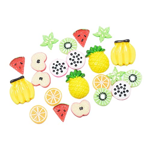 pistro 22 Decoden Flatback Cabochons Harz Früchte DIY Haarschleife Fall Basteln Verzierung von pistro