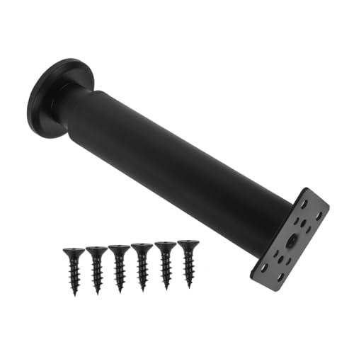 pistro Verstellbare schwarze Tischbeine aus Aluminiumlegierung, 28 cm für Möbel von pistro