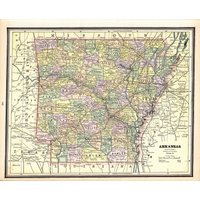 1888 Antike Arkansas State Karte George Cram Atlas Von Arkansas Gallery Wall Decor Lehrer Geschenk Für Geburtstag Hochzeit 2037 von plaindealing