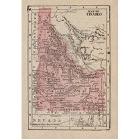 1888 Kleine Idaho State Map Antike Miniatur Karte Von Idaho Wanddekor Jahrestag Geschenk Für Geburtstag Hochzeit 2721 1888 Kleine Idaho State Map Antike Miniatur Karte Von Idaho Wanddekor Jahrestag Geschenk Für Geburtstag Hochzeit 2721 von plaindealing