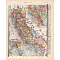1909 Antique California State Map Vintage Karte Von Kalifornien Wanddekoration Housewarming Geschenk Für Lehrer Geburtstag Hochzeitstag 3308 1909 Antique California State Map Vintage Karte Von Kalifornien Wanddekoration Housewarming Geschenk Für Lehrer Geburtstag Hochzeitstag 3308 von plaindealing