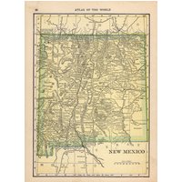 1910 Antike New Mexico State Karte Kleine Von Galerie Wand Dekor Jahrestag Geschenk Für Hochzeit Geburtstag Haw 1842 von plaindealing