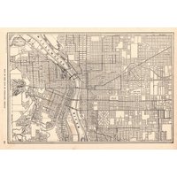 1911 Antique Portland Oregon Straßen Karte Map Gallery Wall Decor Geschenk Für Hochzeit Graduierung Geburtstag 3253 von plaindealing
