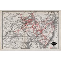 1923 Antike Reading Railway Karte Central Railroad Von New Jersey Philadelphia & Reading Eisenbahn Company Geschenk Für Papa Jubiläum 2234 von plaindealing