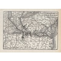 1928 Antike Chesapeak Und Ohio Eisenbahn Karte Vintage C O Railroad Eisenbahnsystem Wand Kunst Geburtstagsgeschenk Für Papa 729 von plaindealing