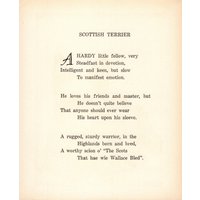 1936 Scottish Terrier Gedicht Druck Wand Kunst Dekor Vintage Süßer Hund Poesie Galerie Wandkunst Abirthday Geschenkidee 10527A von plaindealing