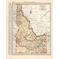 1938 Vintage Idaho State Map Antike Karte Von Idaho Gallery Wall Decor Housewarming Geschenk Für Traveler Geburtstag Hochzeit Jahrestag 1465 von plaindealing