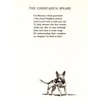 1940S Sweet Chihuahua Poesie Print Wall Art Decor Morgan Dennis Hund Gedicht Illustration Pet Geburtstagsgeschenk 2926H von plaindealing