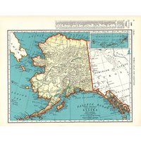 Vintage Alaska State Map 1941 Karte Von Alaska Galerie Wanddekor Bibliothek Dekor Geschenk Zum Jahrestag Geburtstag Abschluss 289 von plaindealing