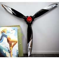 72" Schwarzer Tiger 3-Blatt Boden Verstellbar Metall Aviation Art Flugzeug Propeller von planepieces