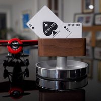 Mitte Des Jahrhunderts Moderne Luftfahrt Kunst Schwimmende Visitenkarten Spielkarten Deck Display Halter Von Einem Echten Fliegenden Flugzeug von planepieces