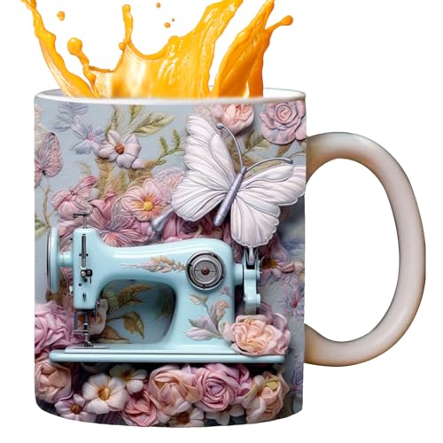 Keramik Kaffeetasse - 3D Nähmaschinen Tasse | Lustige Nähkaffeetasse | Keramik Nähmaschinen Kaffeetasse | Kreative Design Mehrzweckbecher | Kaffeetasse für Geburtstagsgeschenke und Quilt Enthusiasten von planning