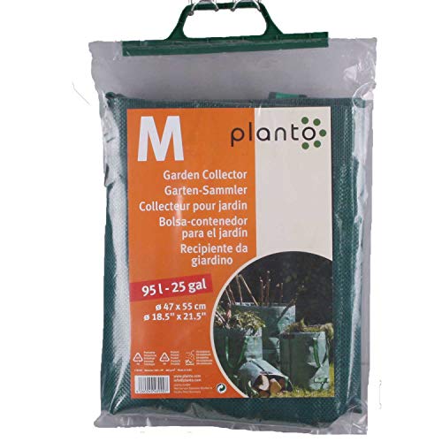 planto Gartensack Gartenabfallsack Gartensammler Gartentasche Abfallsack Gartentaschen für Gartenabfall Laubsack in Profi-Qualität (95 Liter, ⌀ 47 x 55 cm) 2 Stück von planto