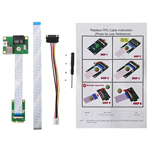 planuuik Mini PCIE auf PCI-E Express X1 + USB Riser Karte mit FFC Kabel High Speed ​​DIY 90 Grad Slot von planuuik