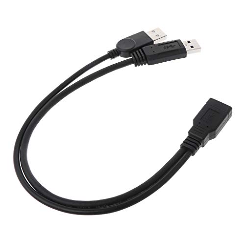 planuuik USB 2.0 A Stecker auf USB Buchse 2 Doppel Doppel Netzteil USB Buchse Splitter Verlängerungskabel HUB Ladegerät für Drucker Zubehör von planuuik