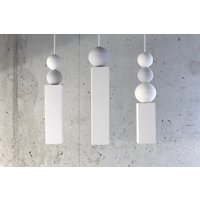 Gips Hängeleuchte 3Er Set | 3Er-Set Skulpturale Moderne Pendelleuchte Gips von plasterstudiolt