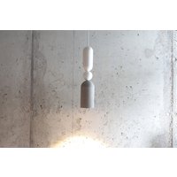 Handgefertigte Beton Pendelleuchte Moderne Gips Lampe von plasterstudiolt
