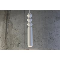 Handgefertigte Gips Zylinder Pendelleuchte Moderner Kronleuchter von plasterstudiolt
