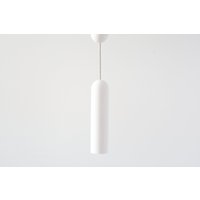 Pendelleuchte Aus Gips |Zeitliche | Modernes Licht Gips| Minimale Weißer Zylinder von plasterstudiolt
