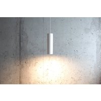 Handgefertigte Gips Zylinder Pendelleuchte Moderne Skulpturale Beleuchtung von plasterstudiolt