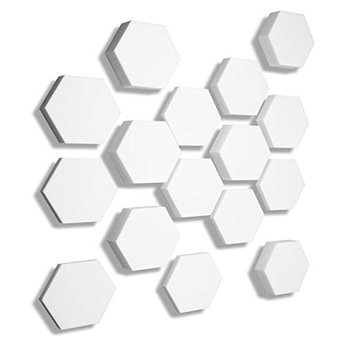 3D Absorber aus Basotect B WEISS - 16 x Absorber Akustik Schallabsorption Breitbandabsorber Set #11 von platino24