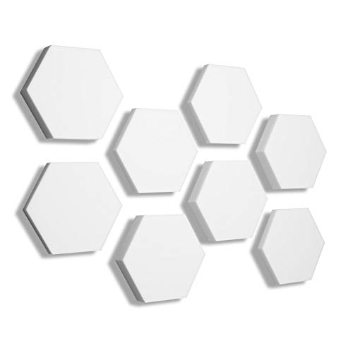 3D Absorber aus Basotect B WEISS - 8x Akustik Schallabsorption Breitbandabsorber Set #01 von platino24