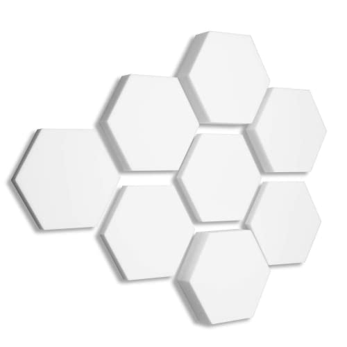 3D Absorber aus Basotect B WEISS - 8 x Akustik Schallabsorption Breitbandabsorber Set #02 von platino24