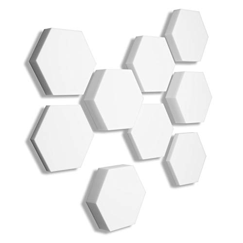 3D Absorber aus Basotect B WEISS -9 x Akustik Schallabsorption Breitbandabsorber Set #04 von platino24