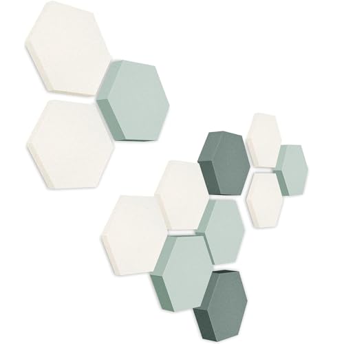 platino24 Akustikpaneele 12 Elemente Edition LOFT 3D I Ø 300mm Akustikplatten Schalldämmung Wand & Decke I Akustikschaum Schall-Absorber aus Basotect 30-70mm mit farbiger Akustikbeschichtung von platino24