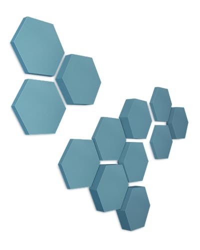 platino24 Akustikpaneele 12 Elemente Edition LOFT 3D I Ø 300mm Akustikplatten Schalldämmung Wand & Decke I Akustikschaum Schall-Absorber aus Basotect 30-70mm mit farbiger Akustikbeschichtung von platino24