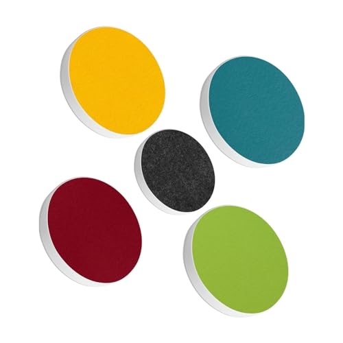 platino24 Akustikpaneele 5 Elemente Colore Kreis Ø 40 & 55 cm Set aus 5 Farben I Schallabsorber aus Basotect G+ mit Akustikfilz I Schalldämmung Wand & Decke I Akustikelemente Wandpaneel platino24 Akustikpaneele 5 Elemente Colore Kreis Ø 40 & 55 cm Set aus 5 Farben I Schallabsorber aus Basotect G+ mit Akustikfilz I Schalldämmung Wand & Decke I Akustikelemente Wandpaneel von platino24