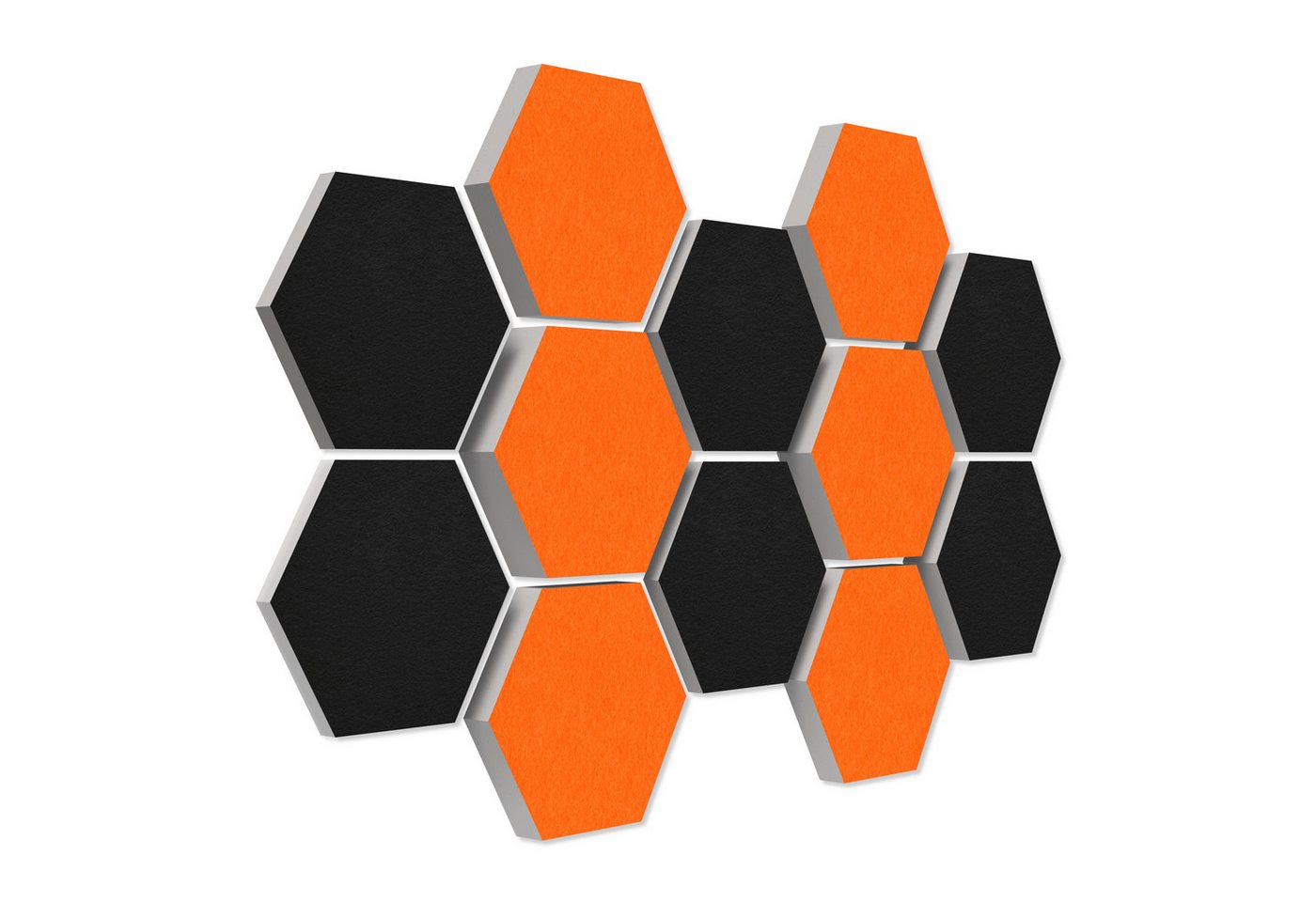 platino24 Akustikplatte 12 Absorber Wabenform aus Basotect ® G+ von platino24