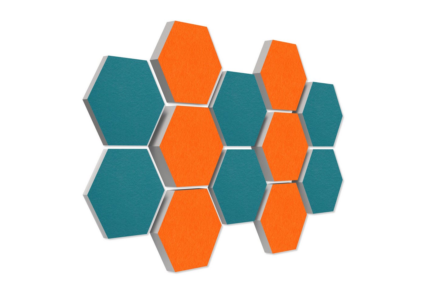 platino24 Akustikplatte 12 Absorber Wabenform aus Basotect ® G+ von platino24