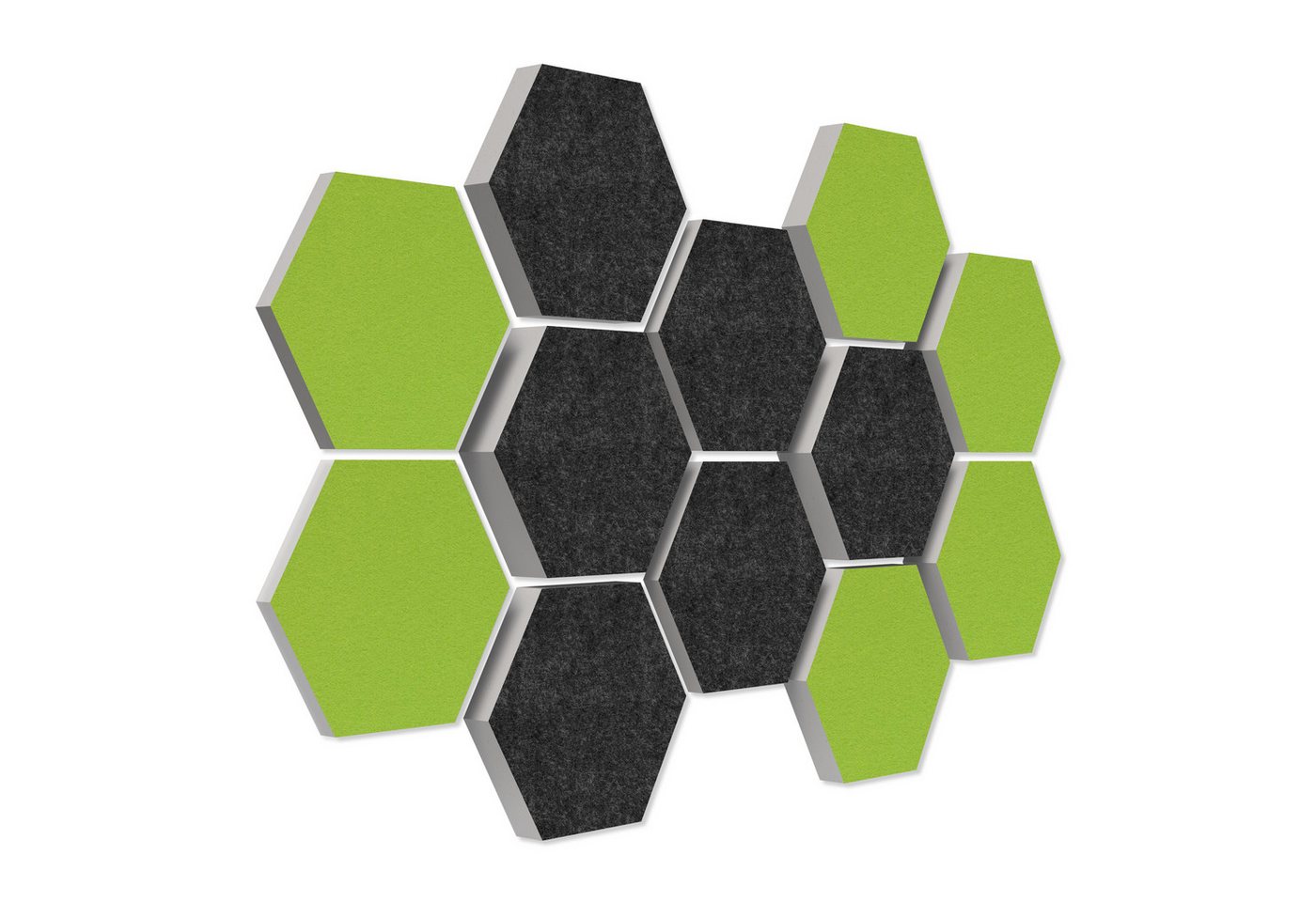 platino24 Akustikplatte 12 Absorber Wabenform aus Basotect ® G+ von platino24