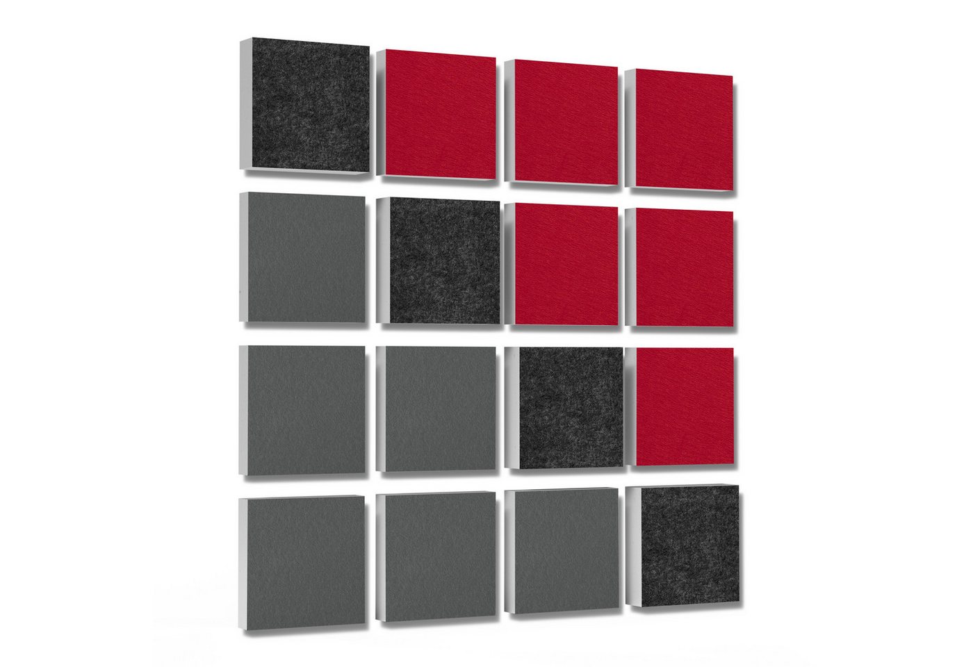 platino24 Akustikplatte 16 Elemente 3D-Set Colore Quadrat 27,5 x 27,5 cm Multicolore platino24 Akustikplatte 16 Elemente 3D-Set Colore Quadrat 27,5 x 27,5 cm Multicolore von platino24