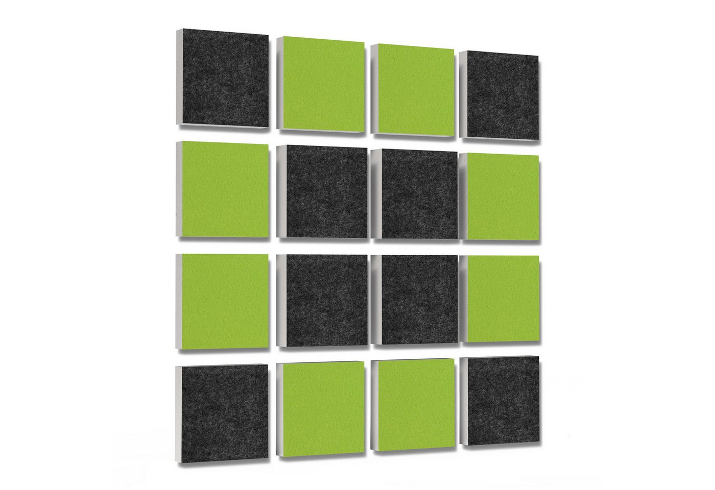 platino24 Akustikplatte 16 Elemente 3D-Set Colore Quadrat 27,5 x 27,5 cm Multicolore platino24 Akustikplatte 16 Elemente 3D-Set Colore Quadrat 27,5 x 27,5 cm Multicolore von platino24