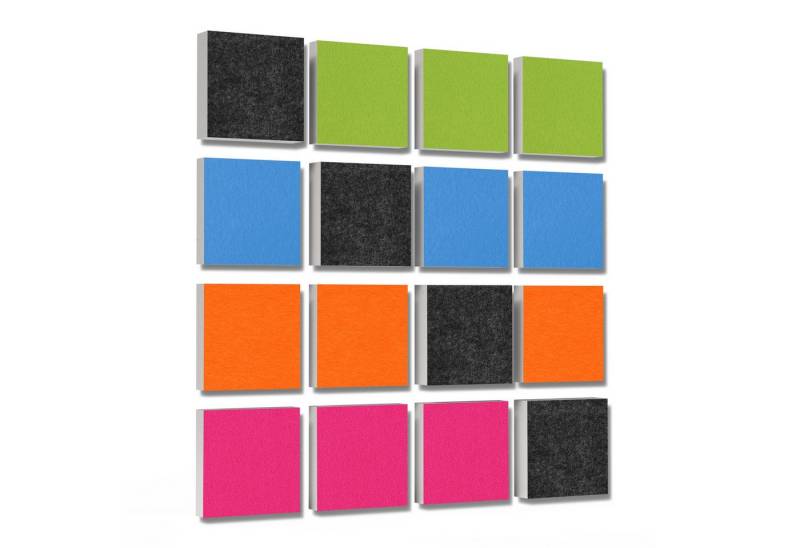 platino24 Akustikplatte 16 Elemente 3D-Set Colore Quadrat 27,5 x 27,5 cm Multicolore platino24 Akustikplatte 16 Elemente 3D-Set Colore Quadrat 27,5 x 27,5 cm Multicolore von platino24