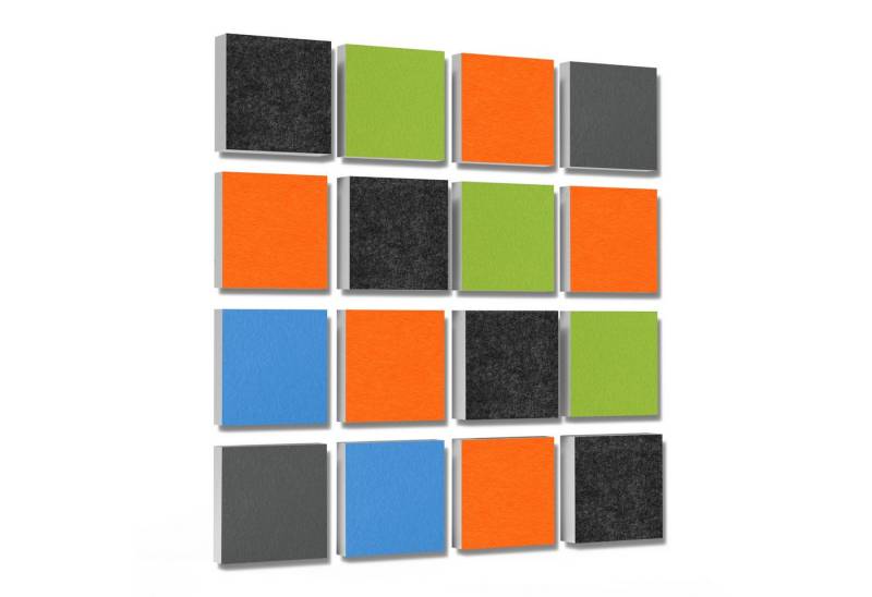 platino24 Akustikplatte 16 Elemente 3D-Set Colore Quadrat 27,5 x 27,5 cm Multicolore platino24 Akustikplatte 16 Elemente 3D-Set Colore Quadrat 27,5 x 27,5 cm Multicolore von platino24