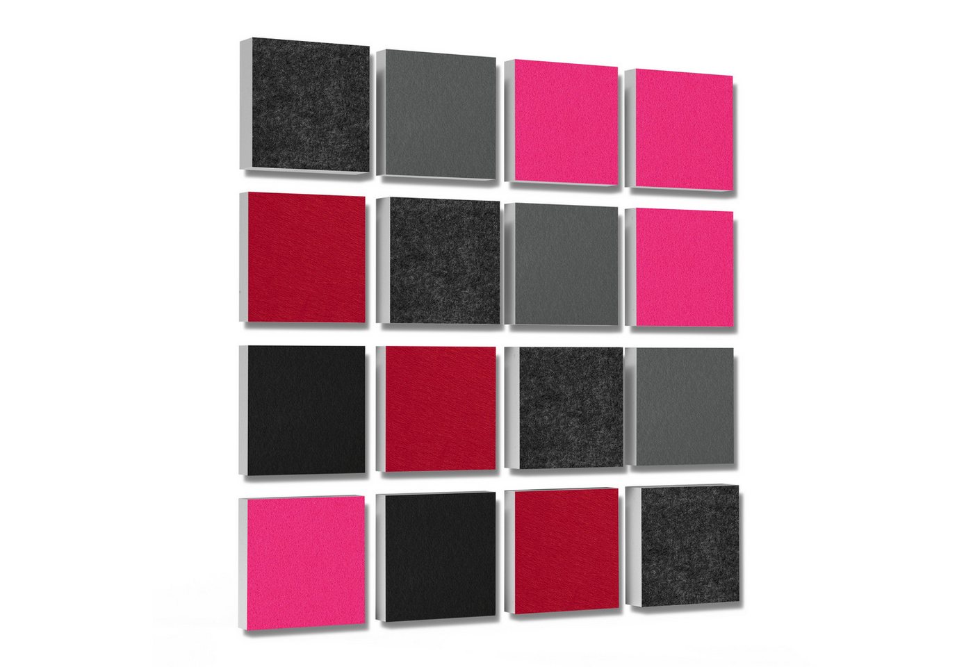 platino24 Akustikplatte 16 Elemente 3D-Set Colore Quadrat 27,5 x 27,5 cm Multicolore platino24 Akustikplatte 16 Elemente 3D-Set Colore Quadrat 27,5 x 27,5 cm Multicolore von platino24