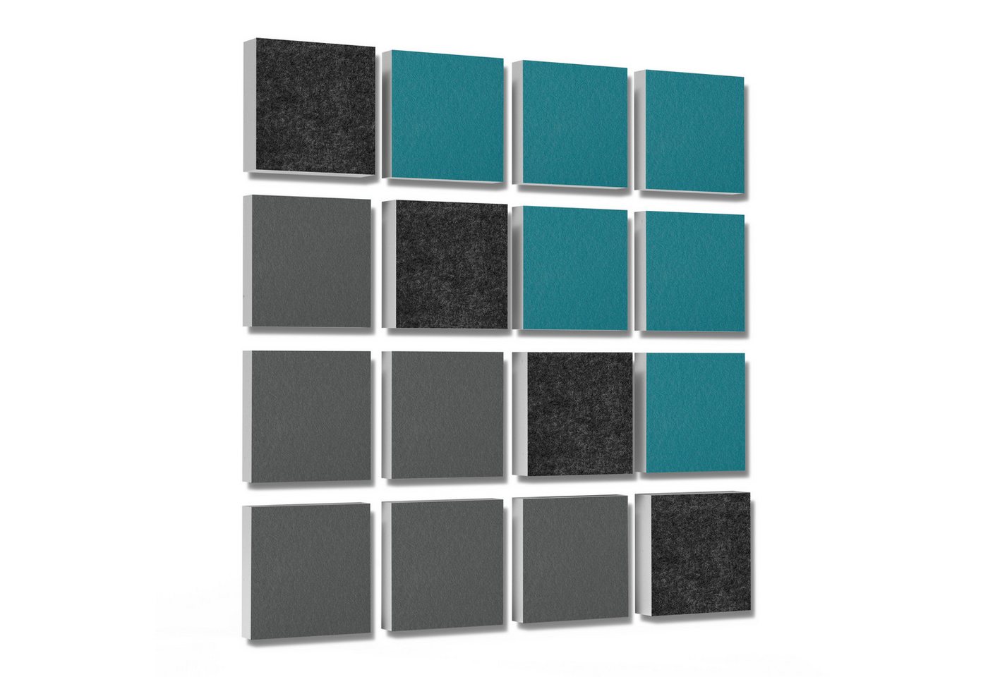 platino24 Akustikplatte 16 Elemente 3D-Set Colore Quadrat 27,5 x 27,5 cm Multicolore platino24 Akustikplatte 16 Elemente 3D-Set Colore Quadrat 27,5 x 27,5 cm Multicolore von platino24