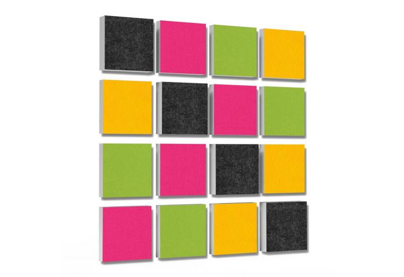 platino24 Akustikplatte 16 Elemente 3D-Set Colore Quadrat 27,5 x 27,5 cm Multicolore platino24 Akustikplatte 16 Elemente 3D-Set Colore Quadrat 27,5 x 27,5 cm Multicolore von platino24