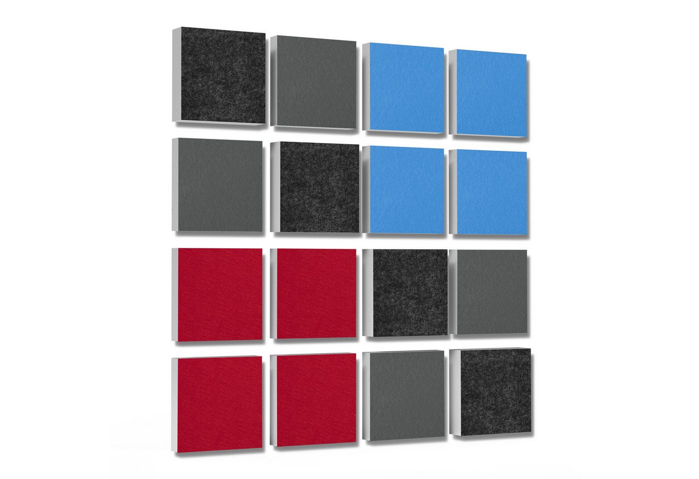 platino24 Akustikplatte 16 Elemente 3D-Set Colore Quadrat 27,5 x 27,5 cm Multicolore platino24 Akustikplatte 16 Elemente 3D-Set Colore Quadrat 27,5 x 27,5 cm Multicolore von platino24