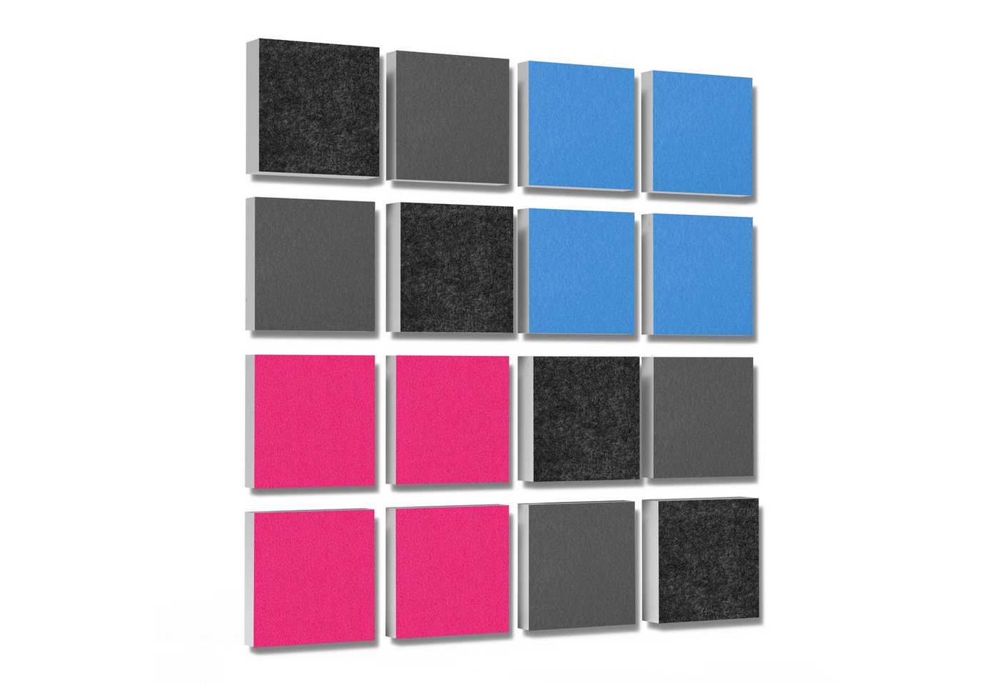 platino24 Akustikplatte 16 Elemente 3D-Set Colore Quadrat 27,5 x 27,5 cm Multicolore platino24 Akustikplatte 16 Elemente 3D-Set Colore Quadrat 27,5 x 27,5 cm Multicolore von platino24