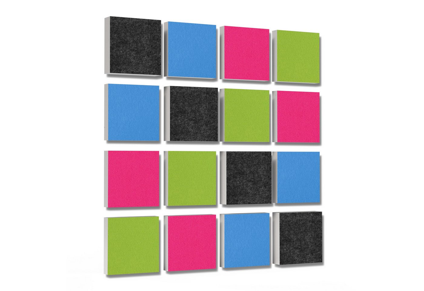 platino24 Akustikplatte 16 Elemente 3D-Set Colore Quadrat 27,5 x 27,5 cm Multicolore platino24 Akustikplatte 16 Elemente 3D-Set Colore Quadrat 27,5 x 27,5 cm Multicolore von platino24